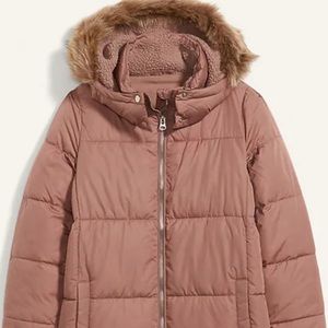Long Hooded Puffer Coat